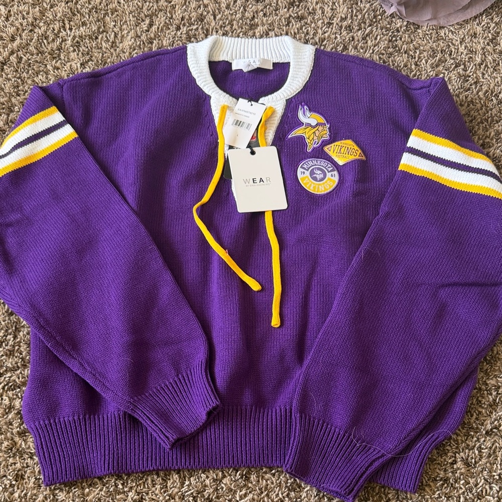Purple and Yellow Women's Sweater Cardigan
